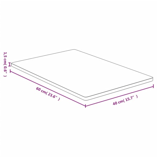  Bordplate 40x60x1,5 cm bambus 352712