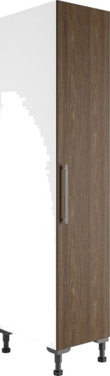 Alterna NEA Vaskerom: Høyskap med Rengjøringsinnredning B40 60cm Valnøtt / 40cm