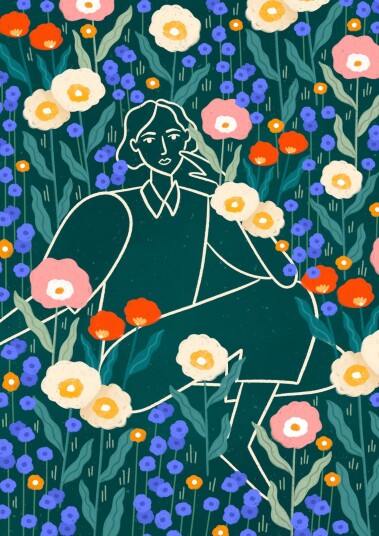 Plakat Blomst Illustrasjon Plakat Blomst Illustrasjon