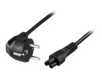 MicroConnect - Strømkabel - IEC 60320 C5 til CEE 7/7 (hann) vinklet - 10 m - svart