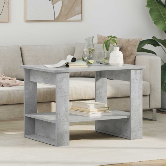 Kaffebord Betonggrå 72 x 50 x 50 cm Konstruert tre Kaffebord Betonggrå 72 x 50 x 50 cm Konstruert tre