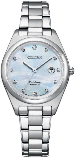 Citizen Dameklokke EW2600 83D Titanium Hvit/Titan Ø29 mm