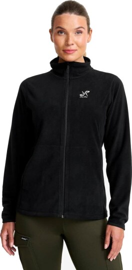Revolutionrace Hiker Full zip Fleece Dame Black 4XL Dame Overdeler Fleece & midlayers