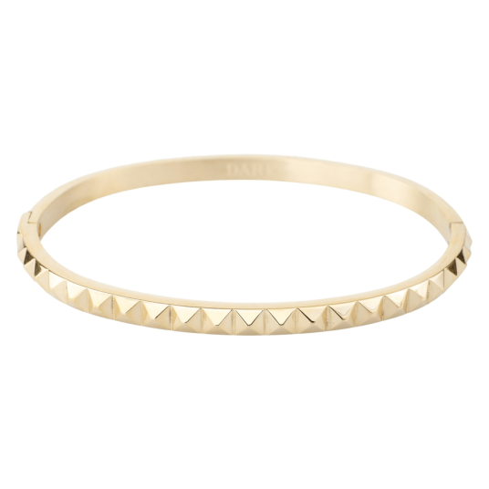DARK Stud Bangle Thin Gold