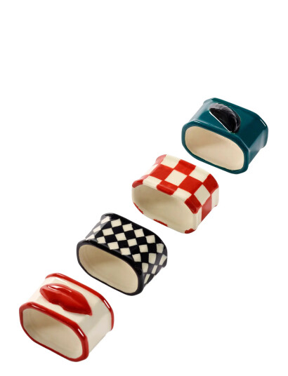 Serax Napkin Ring Mix Set/4   Multi/patterned   