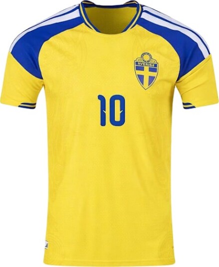 Sverige 2026 Hjemmedrakt - Pustende Polyester, Ibrahimovic Nr. 10 L