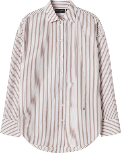 Lexington Clothing Oversized Lyocell Blend Shirt Beige L