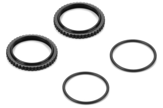 XRAY XR-308047 Alu Shock Adjustable Nut Black 2