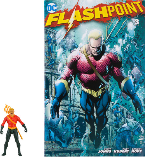 DC Direct Flashpoint Page Punchers 3" Aquaman Figure with Comic