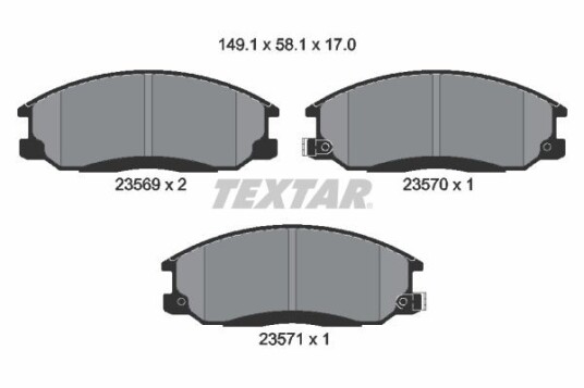 Bremseklosser TEXTAR 2356901 Bremseklosser TEXTAR 2356901