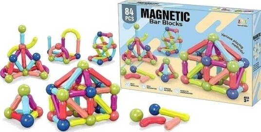 Adar 3D Magnetiske Byggeklosser 84 Deler