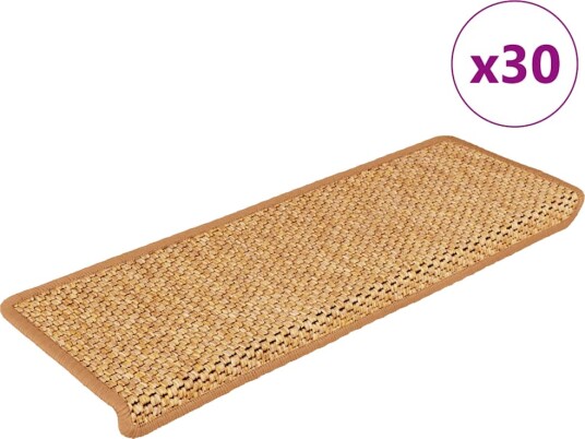 Selvklebende trappematter sisal 30 stk 65x21x4 cm oransje 8721288460080 Selvklebende trappematter sisal 30 stk 65x21x4 cm oransje 8721288460080
