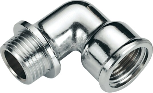 Fonta Vinkel Muffe/Nippel 3/4" Forkrommet