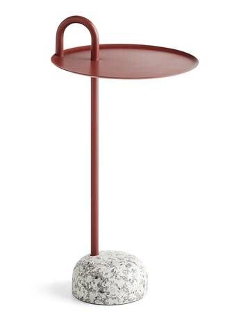 HAY Bowler Sidebord Granitt/fliser Rød