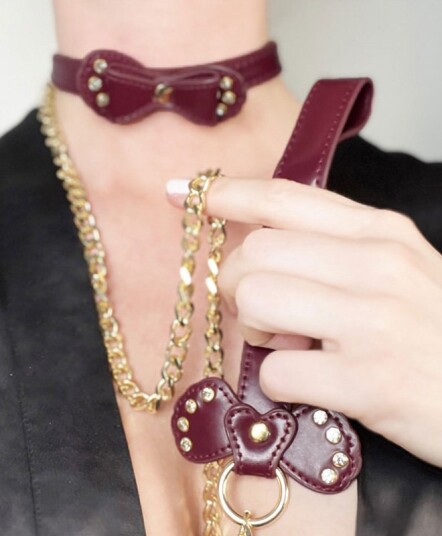 Shiver Shiver Choker + Lead Bowtie YL-81190