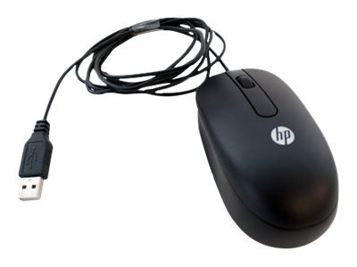 Hp - Mus - Laser / Optisk - 3 Knapper - Kablet - Usb - Jakksvart