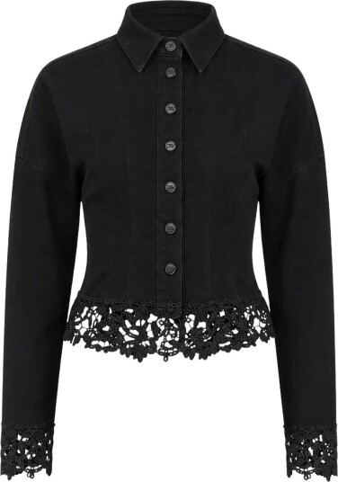 OW Collection Eldora Denim Shirt Black L OW Collection Eldora Denim Shirt Black L