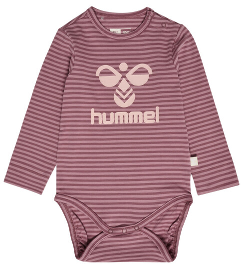 Hummel Body L/æ hmlMulle Rose Brown 3 år 98 Langermet Body Rosa