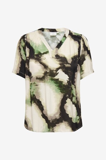 Only Carmakoma   Bluse carKerstin S/S V neck   Grå