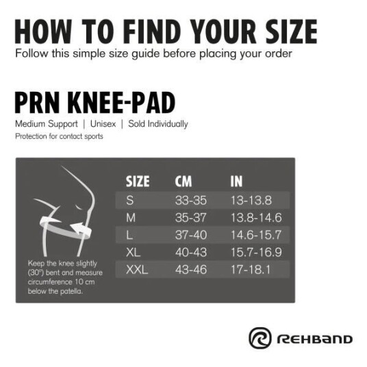 Rehband PRN Knee Pad Impact 3mm Rehband PRN Knee Pad Impact 3mm