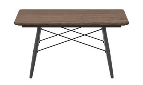 Vitra Eames Salongbord Firkantet Valnøtt/ Sort Ask