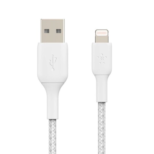 Belkin Boost Charge 2m USB-A til Lightning Kabel Hvit