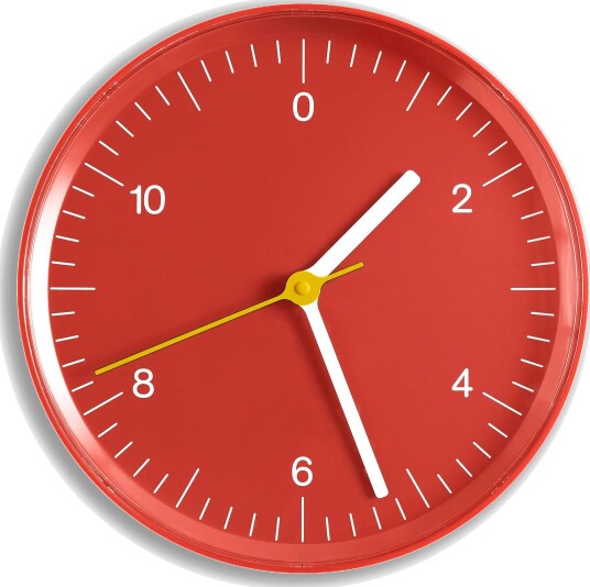 Hay Wall Clock veggklokke rød