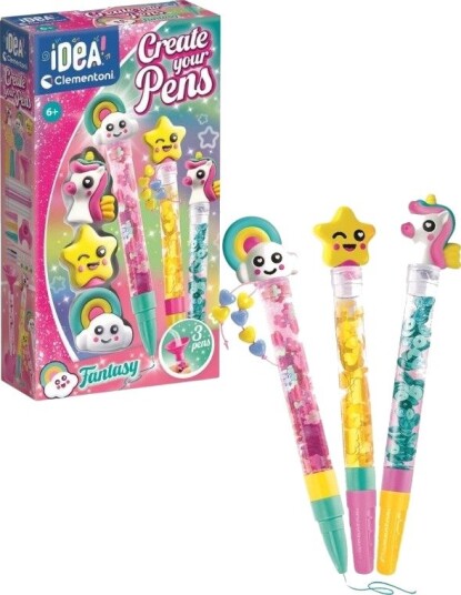 Clementoni Create Your Pens Fantasy Lag Dine Egne Penner