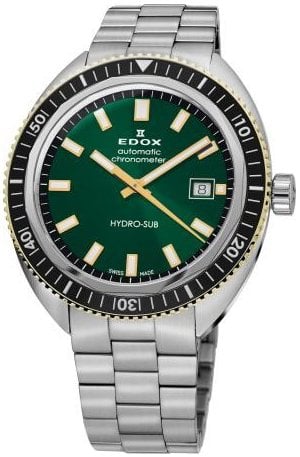 Edox Herreklokke 80128 357 JNM VID Hydro Sub Grønn/Stål Ø42 mm