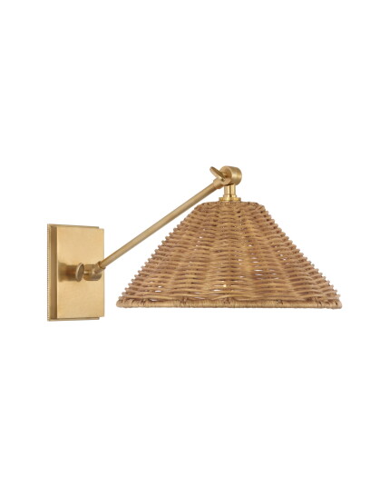 Visual Comfort Wimberley Single Library Wall Light Brass Visual Comfort Wimberley Single Library Wall Light Brass