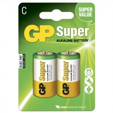 GP Super Alkaline D Batteri 2-pakning - Universale Batterier
