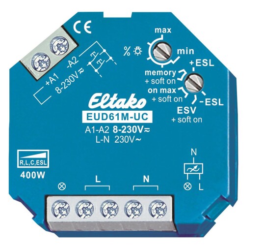 Eltako 61100903 Trykkdimmer 0 400 W Belysning