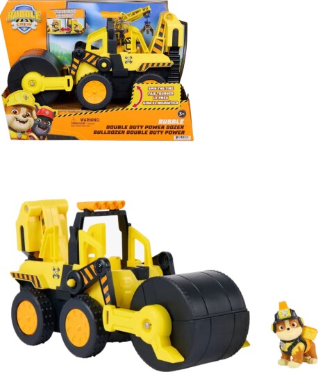 Paw Patrol Rubble & Crew Double Duty Power Dozer Yellow ONE SIZE
