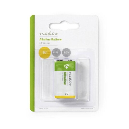 Nedis 9V Alkalisk Engangs batteri 6LR61 - Universalbruk