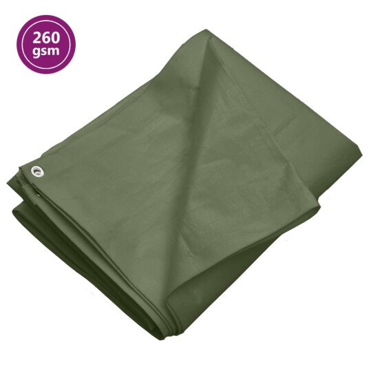 Presenning 260 g/m² 3x4 m grønn HDPE