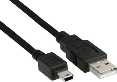 Inline 33107 2 M Usb A Mini Usb B Hankjønn/Hankjønn Sort