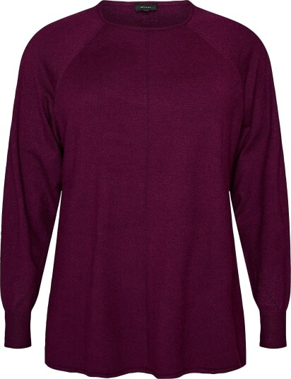 Zizzi   Genser caElla L/S New Pullover   Rød