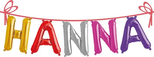 Ballonggirlander Folie Navn - Hanna