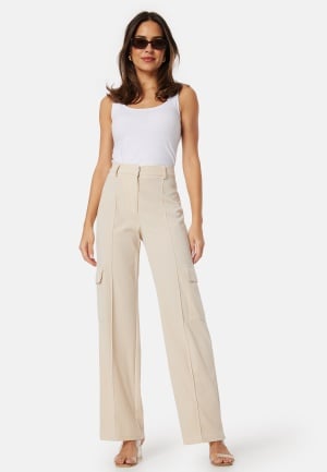 BUBBLEROOM Hilda Cargo Trousers Beige S BUBBLEROOM Hilda Cargo Trousers Beige S