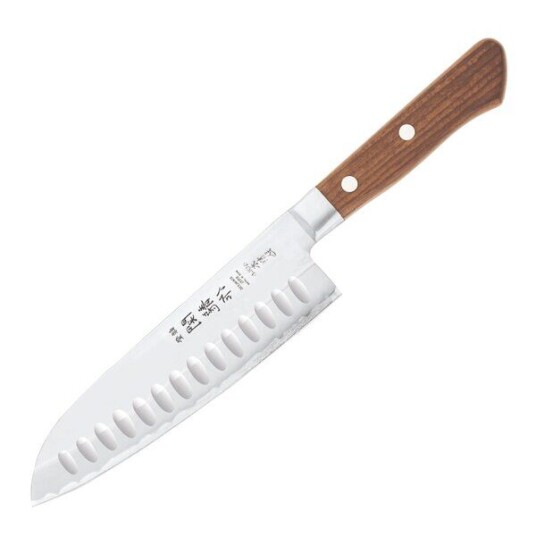 Sekiryu Wood santokukniv m/ luftlommer 16,5 cm blank/natur Sekiryu Wood santokukniv m/ luftlommer 16,5 cm blank/natur