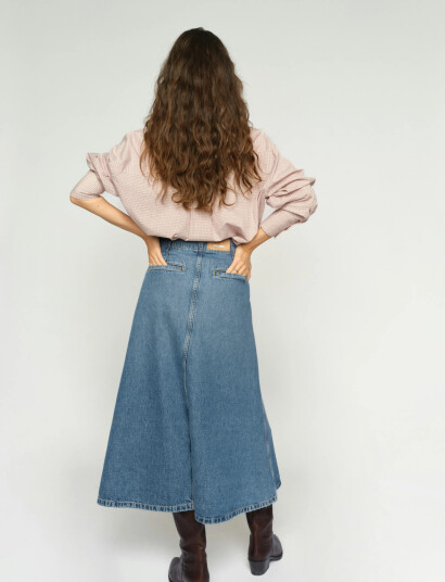 MOS MOSH Mmleala Denim Skirt Blue 26