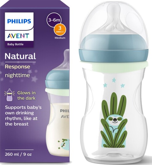 Philips Avent Natural Response Nighttime Flaske 260ml 3-6 Mnd 260ml