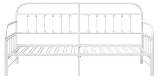 Dagbett med sengeskuff hvit 100x200 cm stål