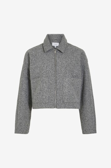Vila   Jakke viJadas Zipper Jacket   Grå