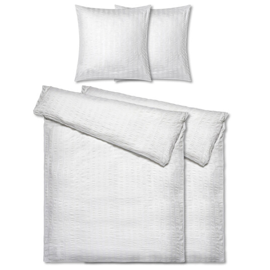 PULSIVA Sengesett Fano; 135x200 cm BxL 80x80 cm LxB; Hvit; 2 Sett / Forpakning PULSIVA Sengesett Fano; 135x200 cm BxL 80x80 cm LxB; Hvit; 2 Sett / Forpakning