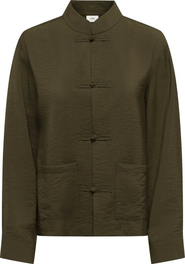 JDY Jdycilla L/S Napoleon Shirt Wvn Exp   Khaki green   M