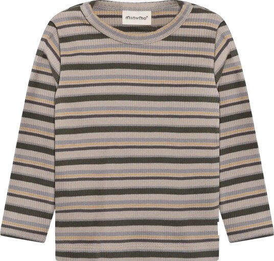Minymo T-Shirt Ls Y/D Rib BEETLE 56