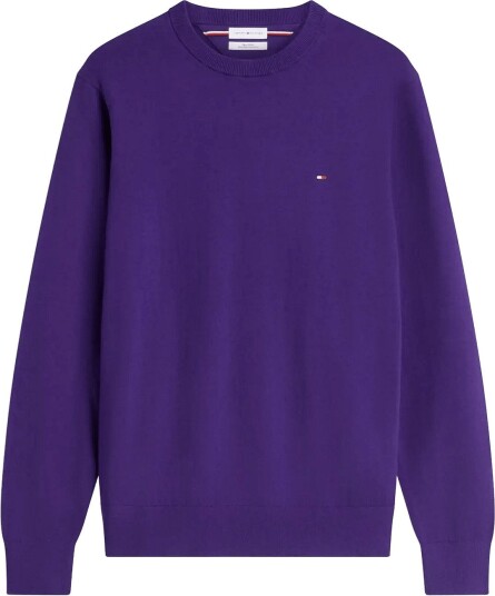 Tommy Hilfiger Pima Org Ctn Cashmere Crew Neck   Purple   S