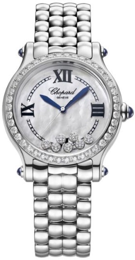 Chopard Dameklokke 278610 3002 Happy Sport Hvit/Stål Ø33 mm