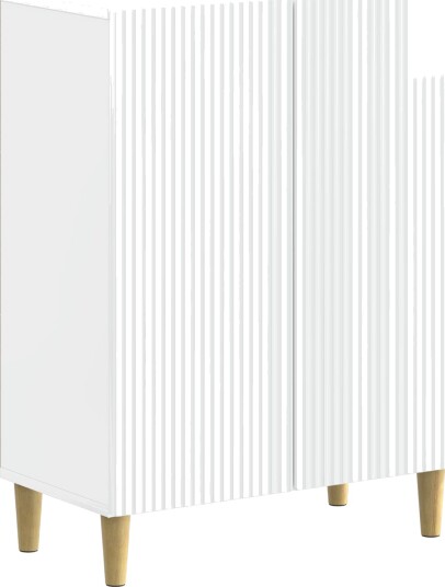 vidaXL Baderom Oppbevaringsskap ARNHEM Høgglans hvit 59,5 x 31 x 80 cm